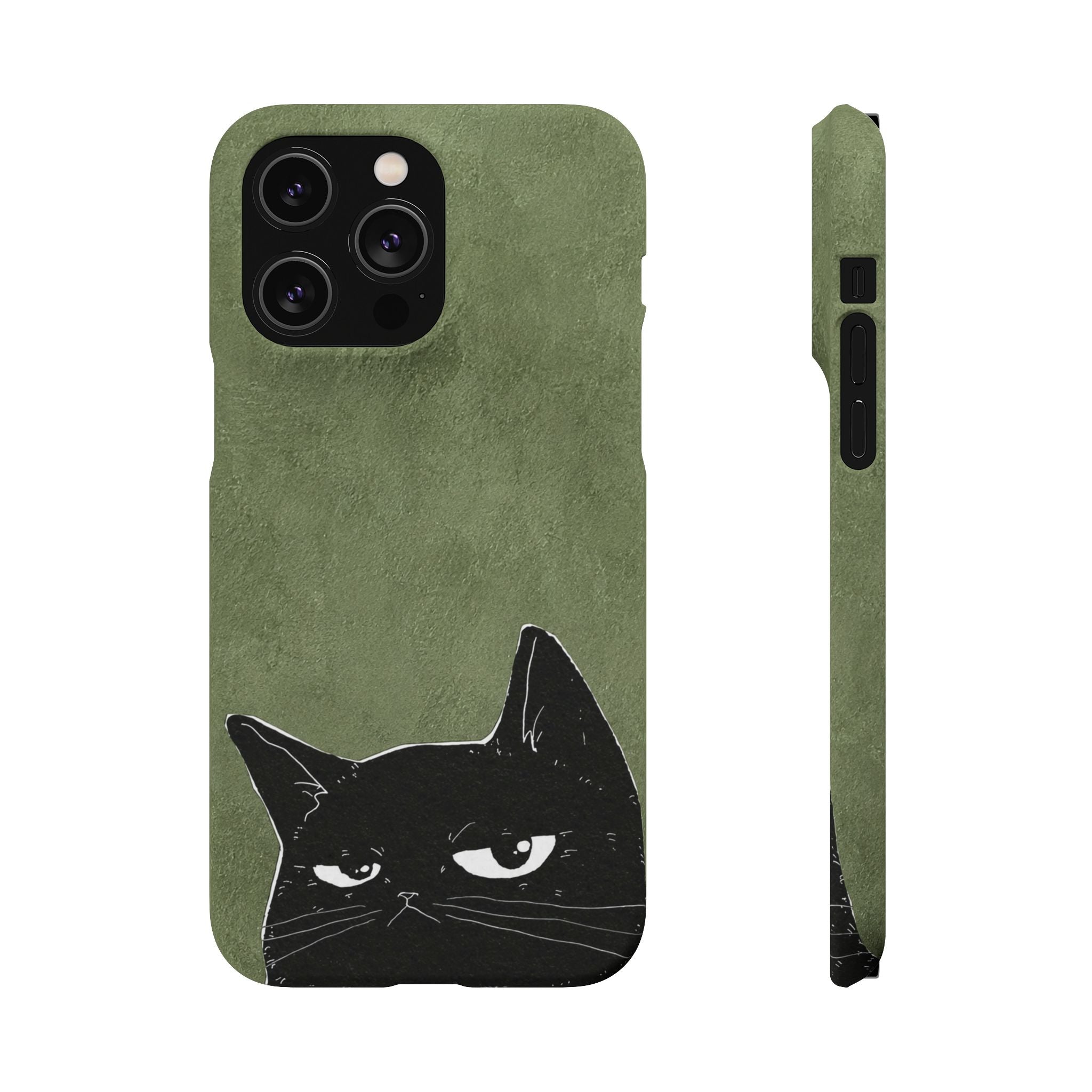 Grumpy Black Cat Phone Case