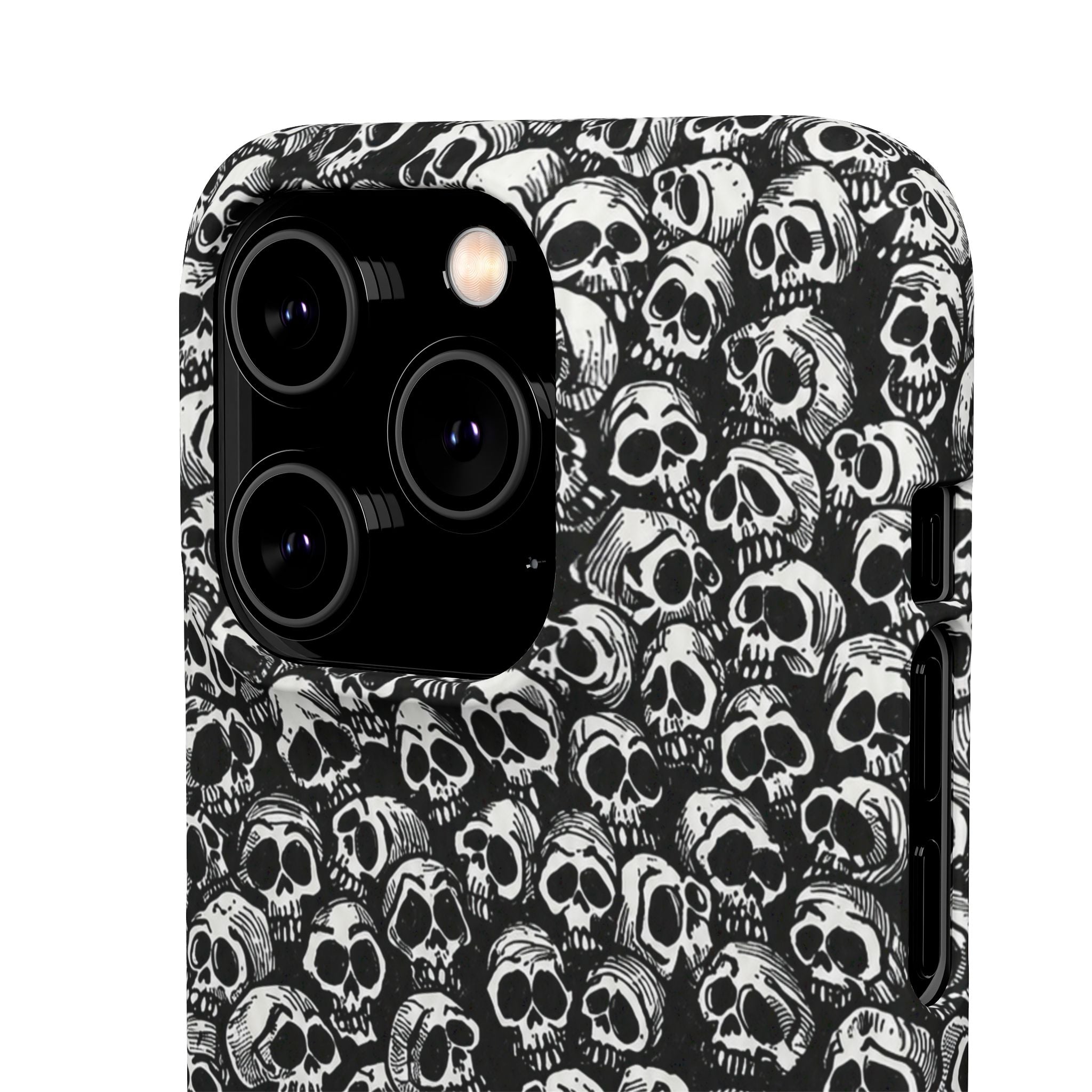 Black and White Skull Pattern Phone Case