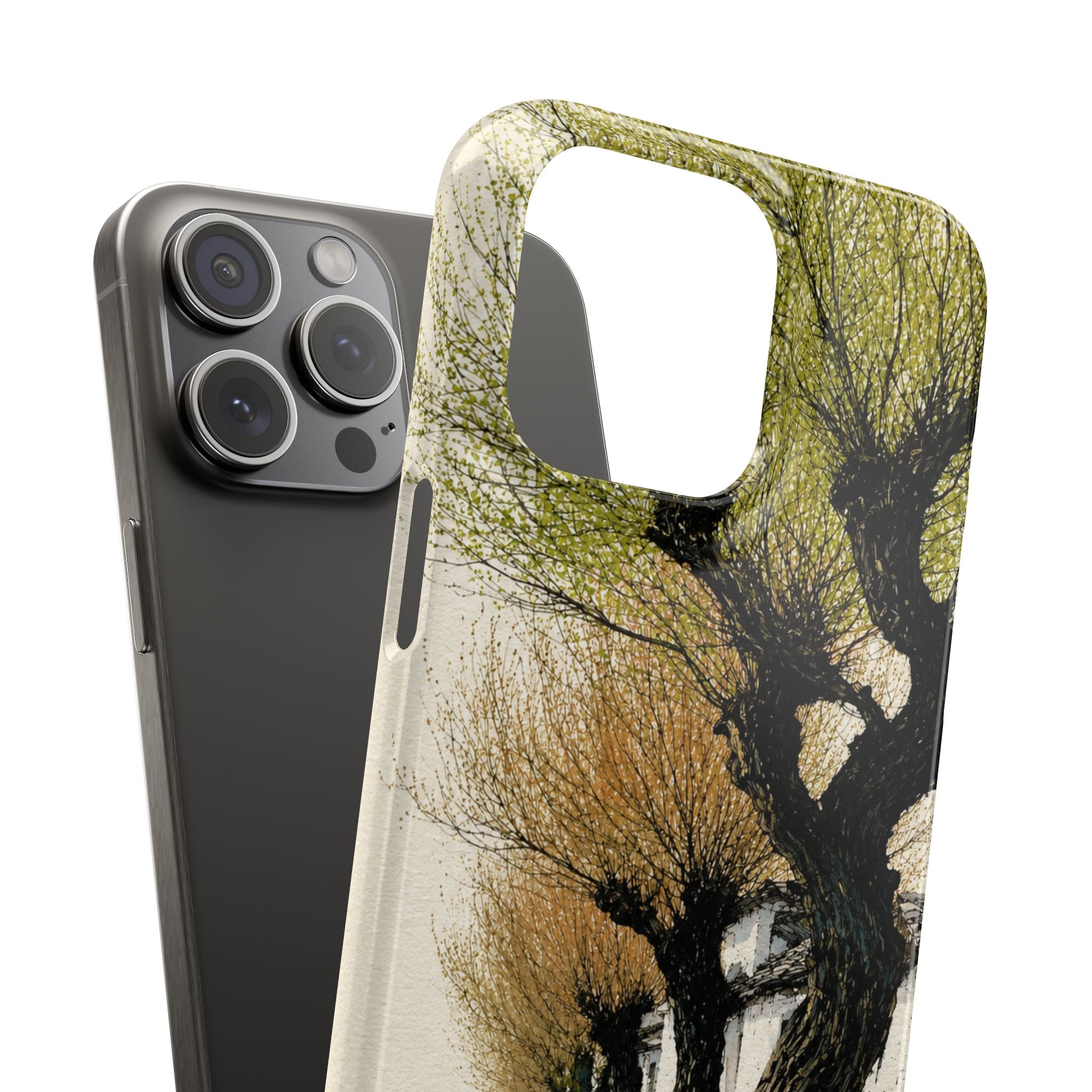 Serene Willow Landscape Phone Case