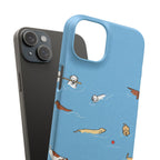 Swimming Dogs Phone Case