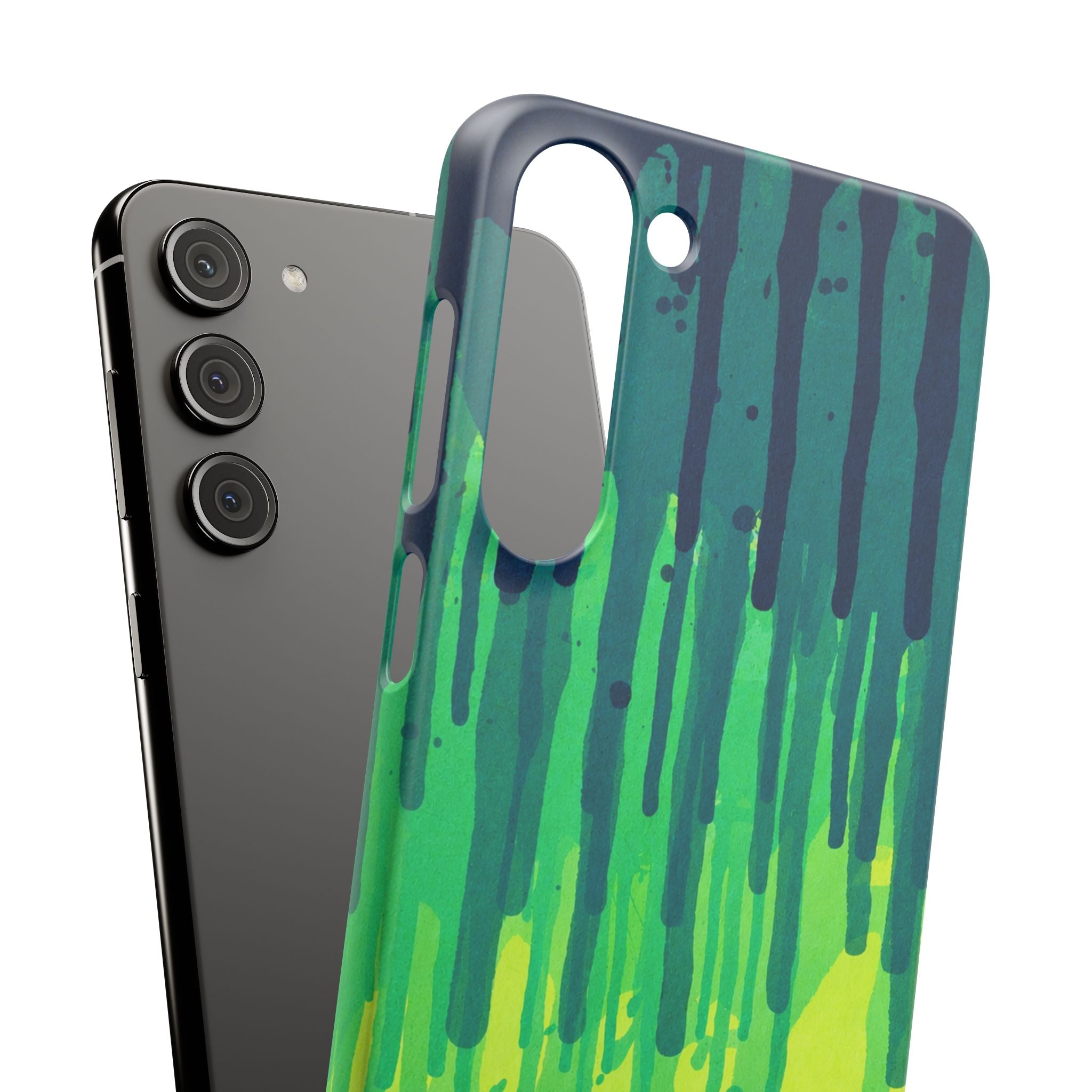 Liquid Emerald – Abstract Drip Phone Case