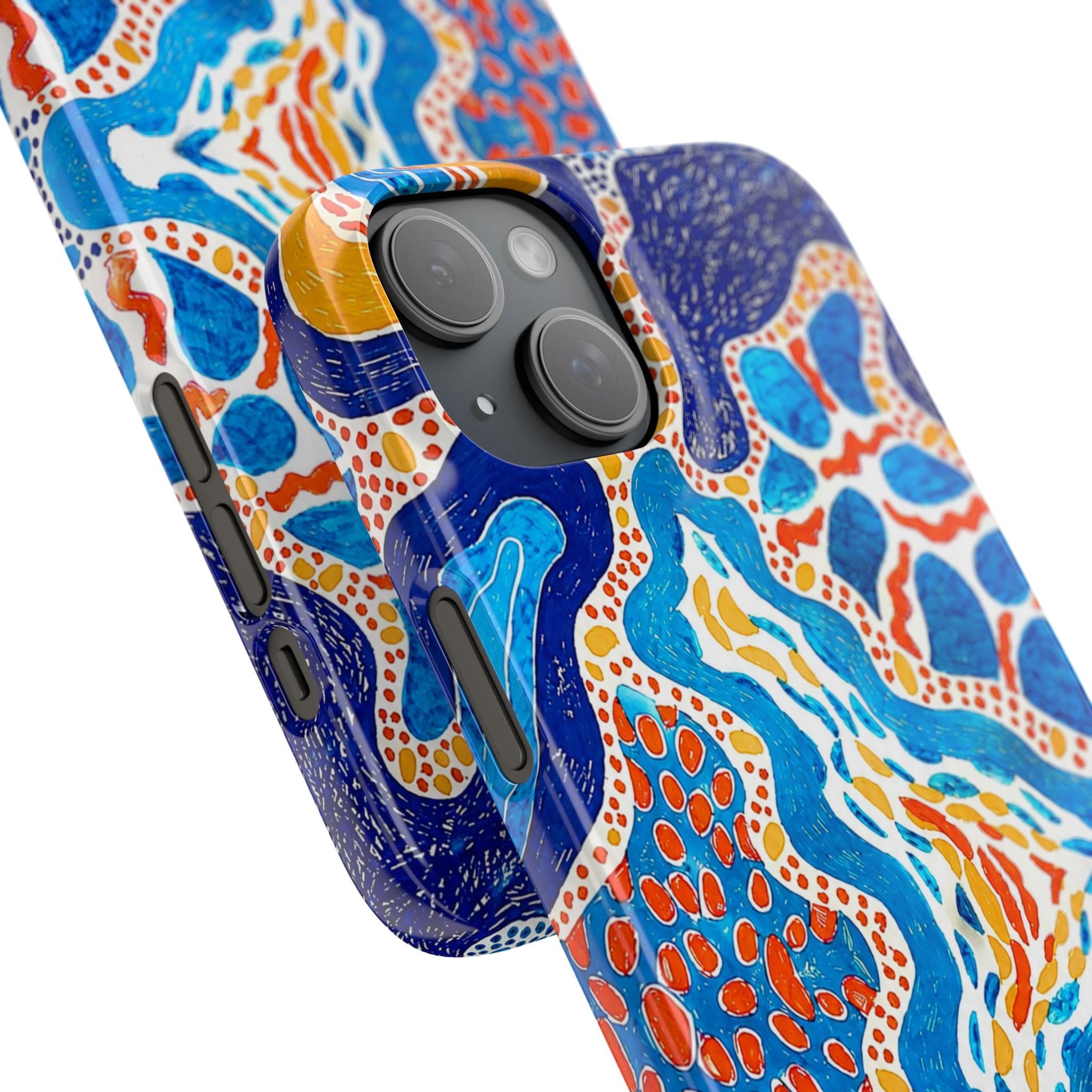 Abstract Blue Pattern Phone Case