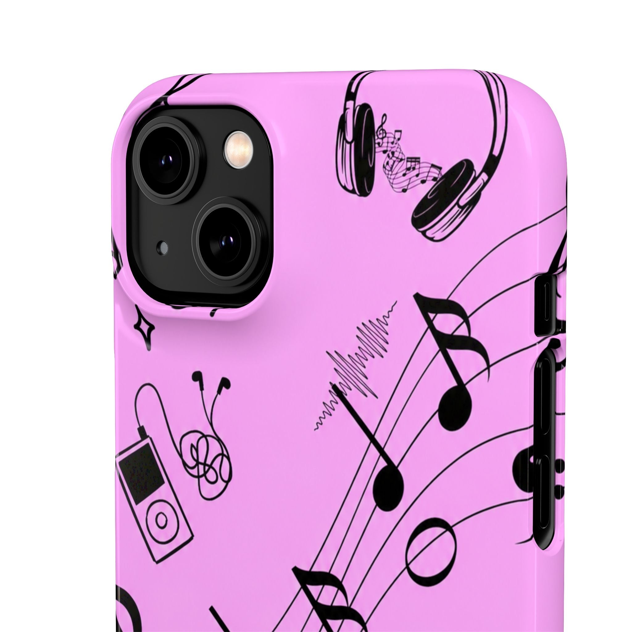 Pink Music Notes Phone Case