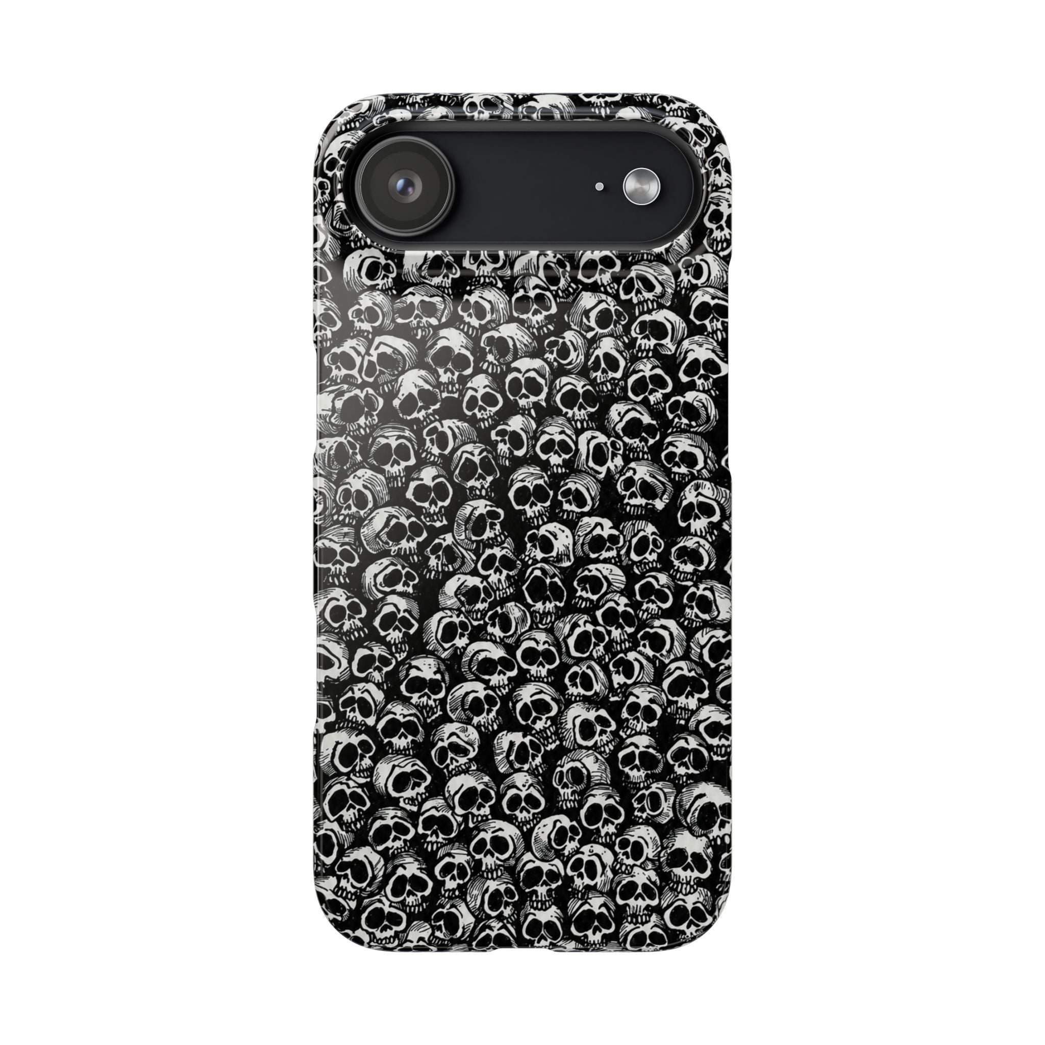 Black and White Skull Pattern Phone Case
