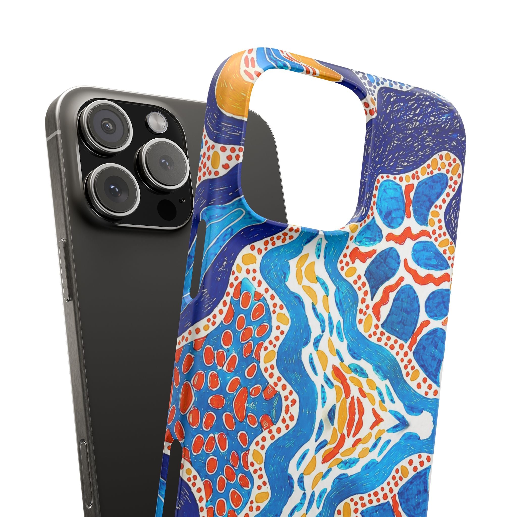 Abstract Blue Pattern Phone Case