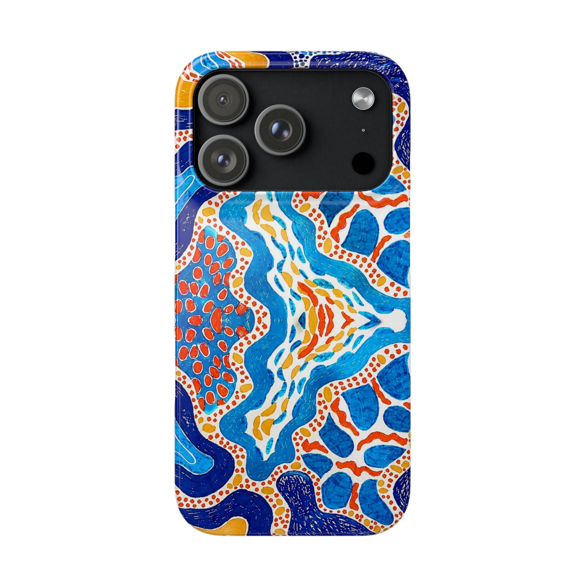 Abstract Blue Pattern Phone Case