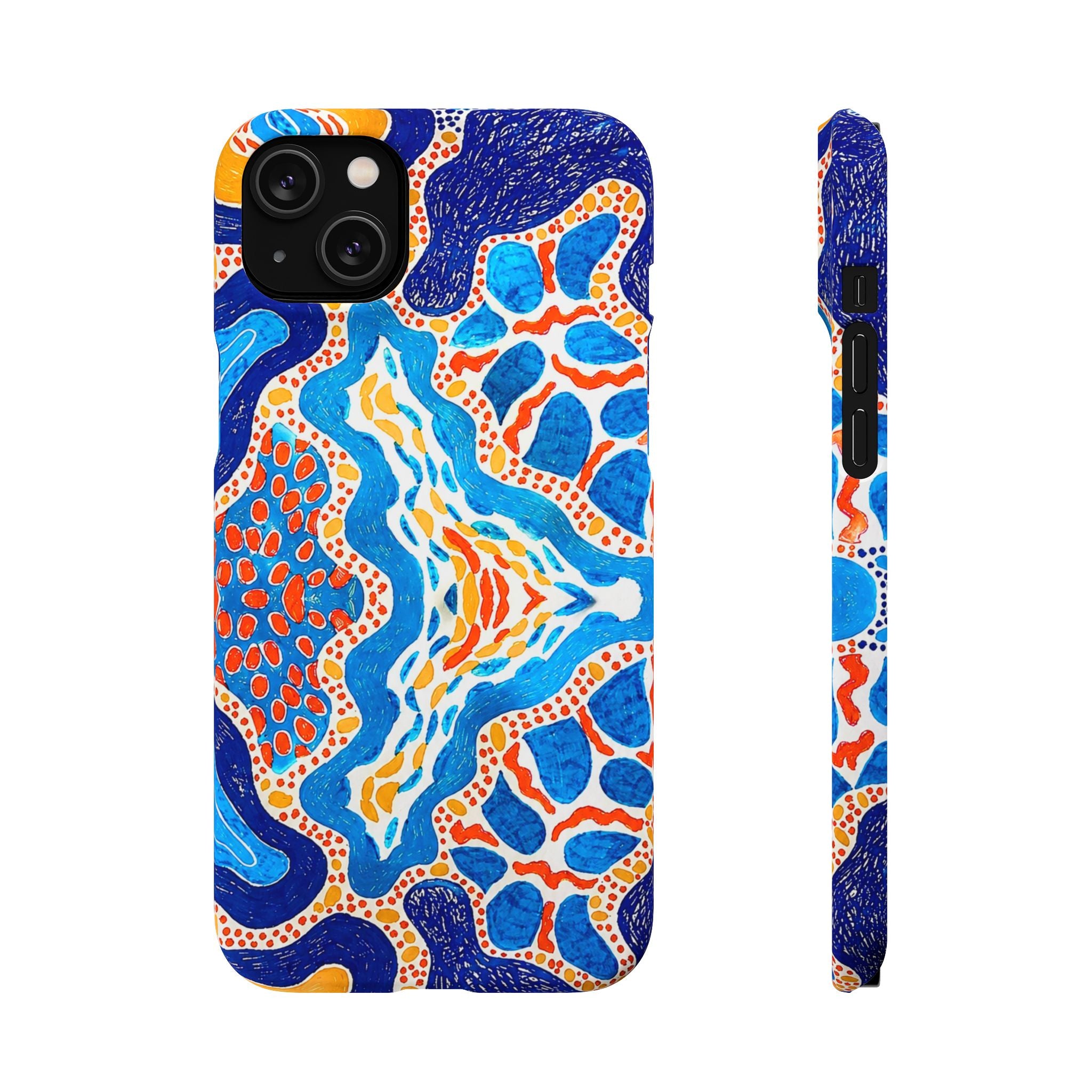 Abstract Blue Pattern Phone Case
