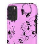 Pink Music Notes Phone Case
